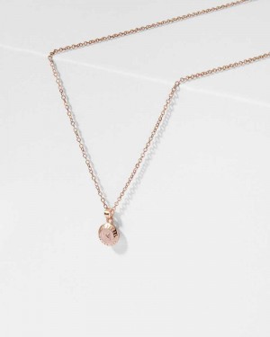 Baby Pink Ted Baker Elvina Enamel Button Necklace Necklace | US0001843