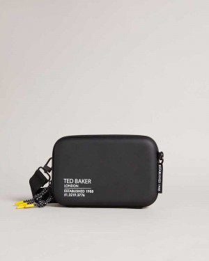 Black Ted Baker Bickin Rubberised Hard Case Bag | US0001314