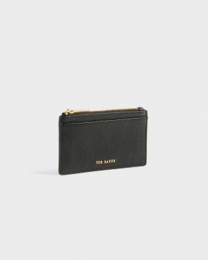 Black Ted Baker Briell Zip Card Holder Purses | US0001452