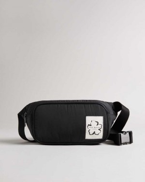 Black Ted Baker Cayaan Nylon Belt Bag | US0001318