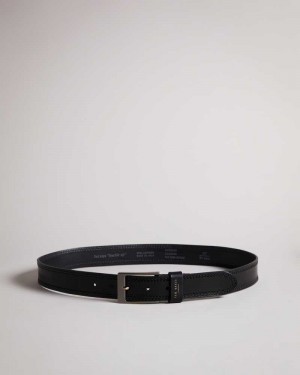 Black Ted Baker Crikitt Cricket Stitch Belt | US0001619