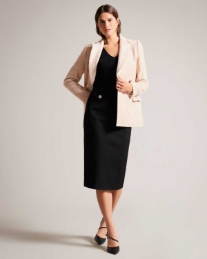 Black Ted Baker Eliziah Pencil Skirt | US0000708