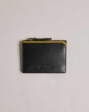 Black Ted Baker Finnis Contrast Detail Card Holder Cardholders | US0001407