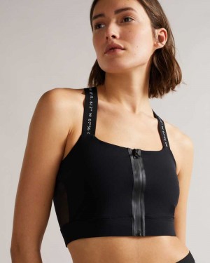 Black Ted Baker Fiores Activewear Sleeveless Top | US0001016