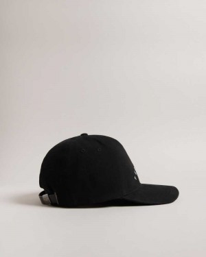 Black Ted Baker Frreddi Branded Cap Caps | US0001705