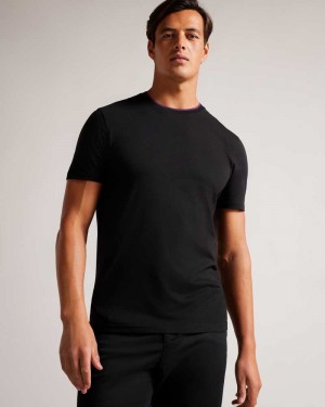 Black Ted Baker Helpa Short Sleeve T-Shirt | US0000901