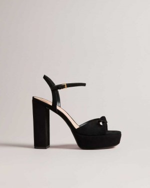 Black Ted Baker Kayllas Heeled Platform Sandals | US0002154