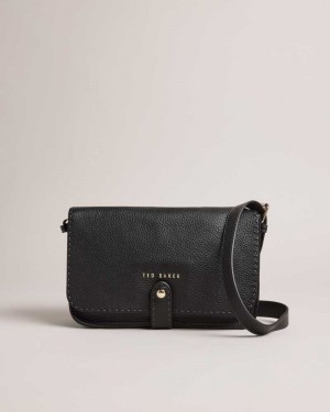 Black Ted Baker Markun Leather Crossbody Bag | US0001354