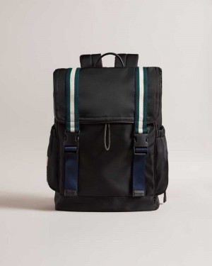 Black Ted Baker Matew Twill Retro Sport Backpack | US0001236