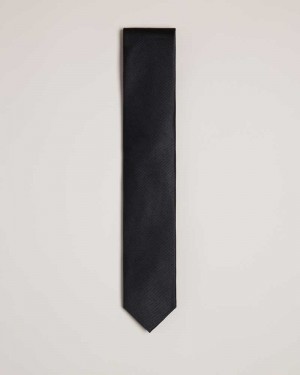 Black Ted Baker Moorez Ottoman Silk Tie | US0002025