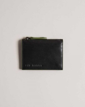 Black Ted Baker Nator Zipped Cardholder Cardholders | US0001416