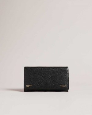 Black Ted Baker Nishi Leather Clutch | US0001271