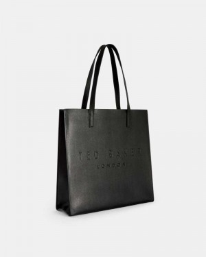 Black Ted Baker Soocon Large Crosshatch Icon Bag | US0001508