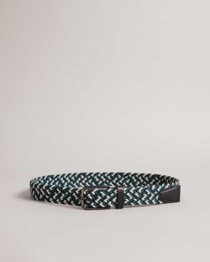 Black Ted Baker Strech Woven Elastic Belt | US0001657