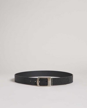 Black Ted Baker Timce Leather Belt | US0001609