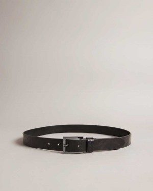 Black Ted Baker Whyatt Laser Etched Leather Belt | US0001658