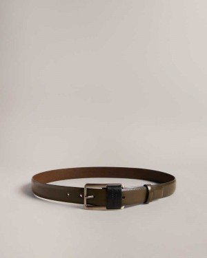 Brown Chocolate Ted Baker Koen Centre Bar Buckle Belt | US0001639