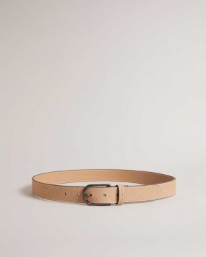 Brown Ted Baker Grisham Leather Belt | US0001648