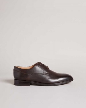 Brown Ted Baker Kampten Formal Leather Derby Shoes | US0002083