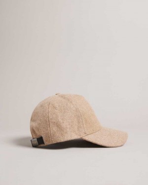 Camel Ted Baker Jacobbs Wool Blend Cap Caps | US0001699