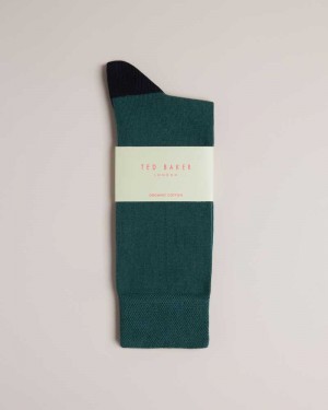 Dark Green Ted Baker Clasic Plain Socks | US0001922