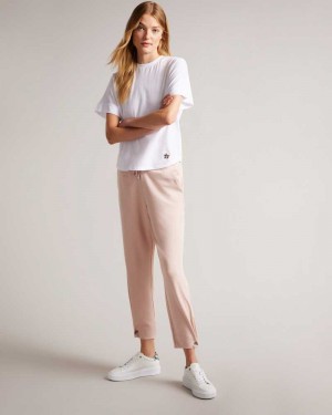 Dusky Pink Ted Baker Orthon Joggers With Pleated Cuff | US0001168