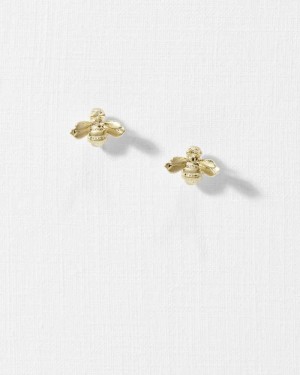 Gold Colour Ted Baker Beelii Bee Earrings Earrings | US0001794