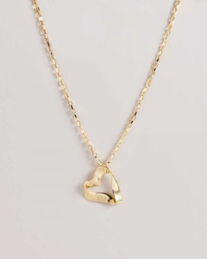 Gold Colour Ted Baker Mareka Infinity Heart Pendant Necklace Pendant Necklace | US0001857