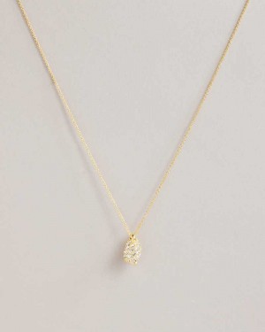 Gold Colour Ted Baker Sorayaa Crystal Shell Pendant Necklace Pendant Necklace | US0001865