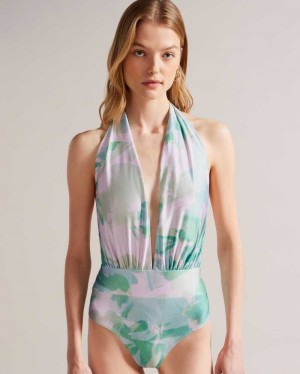 Green Ted Baker Milene Multi Wear Swimming Costume | US0000827