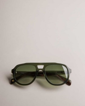 Green Ted Baker Romaan Classic Framed Sunglasses | US0001991