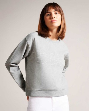 Grey Ted Baker Lorito Logo Sweatshirt | US0000948