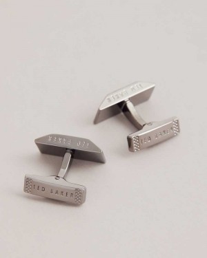 Gunmetal Colour Ted Baker Presus Geometric Cufflinks | US0001660