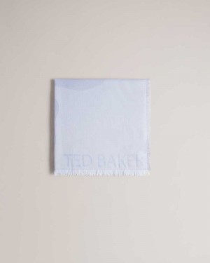 Light Blue Ted Baker Kemila Magnolia Large Square Scarf | US0001909