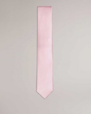 Light Pink Ted Baker Moorez Ottoman Silk Tie | US0002008