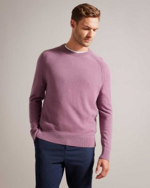 Light Purple Ted Baker Glant Pure Cashmere Jumper | US0000383