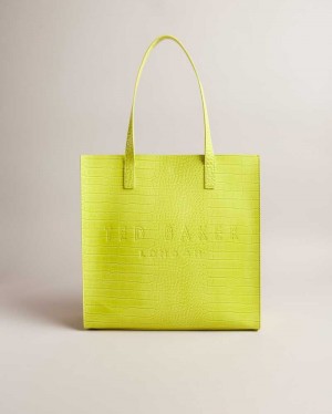 Lime Ted Baker Croccon Croc Detail Large Icon Bag | US0001502