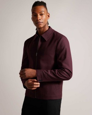 Maroon Ted Baker Henryj Harrington Jacket Jackets | US0000263