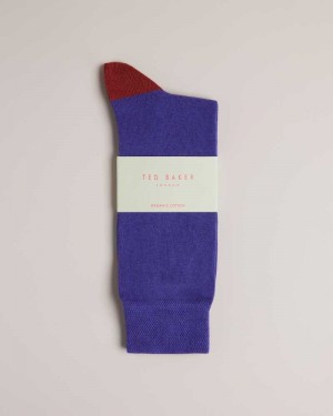 Medium Blue Ted Baker Clasic Plain Socks | US0001938