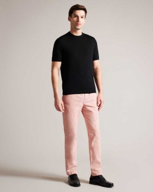 Medium Pink Ted Baker Genay Slim Chinos Chinos | US0001179