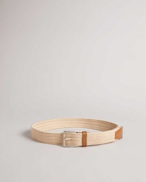 Natural Ted Baker Diumm Woven Belt | US0001616