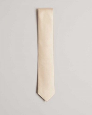 Natural Ted Baker Moorez Ottoman Silk Tie | US0002029