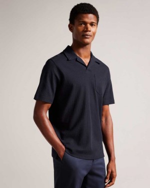 Navy Ted Baker Arkes Regular Fit Polo Shirt | US0000546