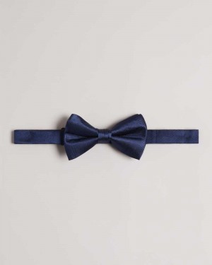 Navy Ted Baker Blubow Plain Satin Bowtie | US0002023