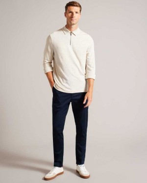 Navy Ted Baker Danay Irvine Slim Fit Trousers | US0001155