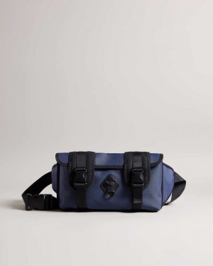 Navy Ted Baker Shutle Nylon Bumbag | US0001367