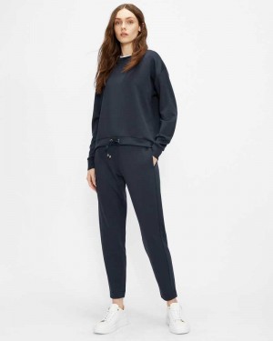 Navy Ted Baker Yannett Jersey Jogger | US0001093