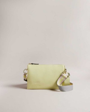 Pale Green Ted Baker Darceyy Branded Webbing Crossbody Bag | US0001331