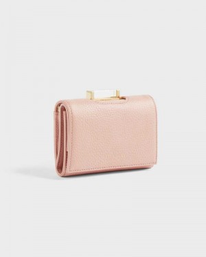 Pale Pink Ted Baker Baran Small Bobble Purse Purses | US0001437