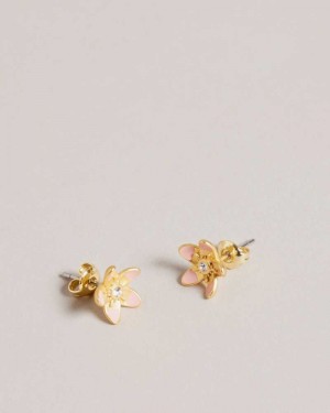 Pale Pink Ted Baker Beaauu Blossom Stud Earrings Earrings | US0001824